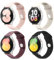 aceyoon 4 Pezzi Cinturino Compatibile con Samsung Galaxy Watch 7/6/5/4 40mm 44mm/Watch 5 pro 45mm, Silicone Cinturini Smartwatch 20mm per Galaxy Watch 6 Classic 43mm 47mm Uomo Donn (S)
