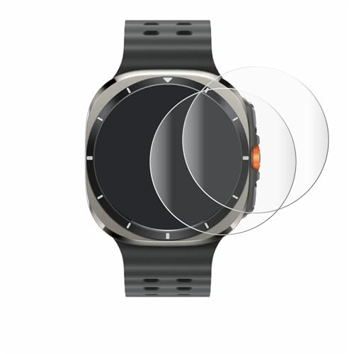 BROTECT Schutzfolie für Samsung Galaxy Watch Ultra | (47 mm) 2 Stück Transparenter Displayschutz Made in Germany Klare Full-Screen Folie Full-Cover 3D Curved Montage Kit