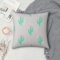 Kopfkissenbezug Home Dekoration,Muster mit Kaktus und Blumen in Grün und Pink auf Creme,Pillowcase Super Weich Sofakissen für Wohnzimmer Sofa Bed,45x45cm