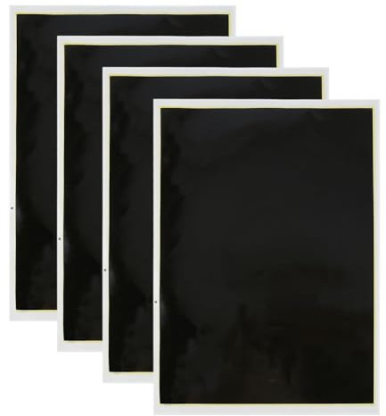 Pinafresa 4 Stück Schwarzes Lasergravur-Markierungspapier, 39 X 27 cm Dimmpapier, Gravur-Testfokuspapier, für Glas, Metall, Keramik