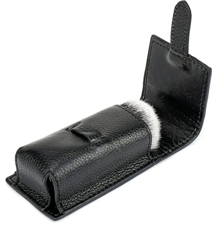 Linkidea Reise-Rasierpinsel-Aufbewahrungstasche, tragbare Rasierpinsel-Organizer-Tasche, Rasierpinsel-Reisehalter für Standard-Rasierpinsel (schwarz)