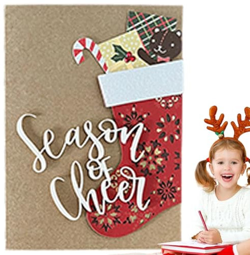 Decorhome Weihnachtskarten, Weihnachtskarten,Weihnachtskarte mit Umschlägen - Individuelle Weihnachtsgrußkarte für Familie, Kinder, Verwandte, Freunde