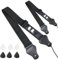 FOSDICK 2 Pcs Gitarrengurt, Verstellbare Gitarrenband, Gurt Gitarre mit 3 Plektrumhaltern, Gitarrengurt E-Gitarre, Gitarrengurt Akustikgitarre, Gitarren Gurt für Westerngitarre, Bass(Schwarz)