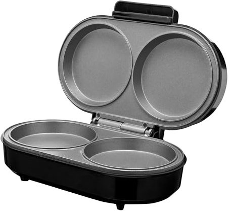 Quest 35659 XL Dual Omelette Maker/Two Large Non-Stick Plates/Automatic Temperature Control/Easy Cleaning/Cool Touch Handle / 850W