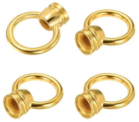 M10 Augenmutter, Gold Ringmutter Ösenschraube Ringösen Hardware Ringmuttern Anschlusszubehör [4er Pack]