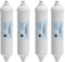 Finest-Filters Remineralising Fridge Water Filter 1/4” Push Fit Universal Inline Refrigerator T33 Filter Enhances Taste & Remineralises Water Compatible with Samsung, Daewoo, LG etc (4 Pieces)