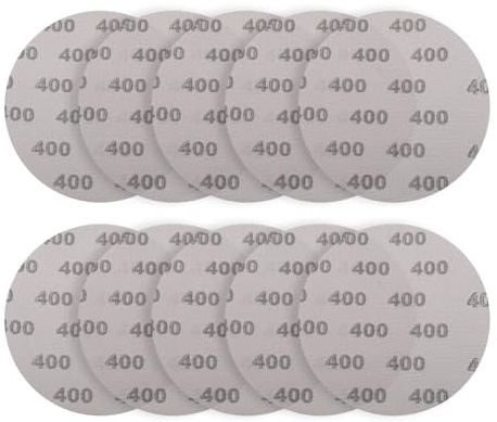 10 Pièces Disques de Ponçage Auto-agrippants Ø 225mm, Disques Abrasifs en Maille, Grain 400, Disques de Ponçage en Maille, pour Ponceuse de Cloisons Sèches, Ponceuse Murale (225mm, 400, Moyen)