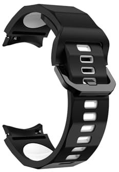 Cinturino sportivo Adatto for Samsung Galaxy Watch 6 Classic 47mm 43mm/ 6 5 4 44mm 40mm/ 5 Pro 45mm/ 4 classic 46mm 42mm(Black White)