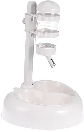 HANABASS Automatic Pet Water Fountain Dispenser for Dogs and Cats White Wall Mounted Drinking Station Non Slip Base Height Cat Dog Drinking