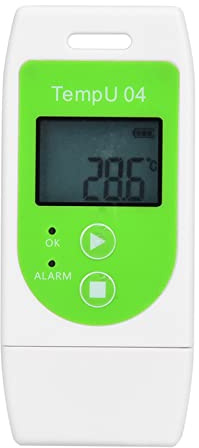 ViaGasaFamido USB-Temperaturdatenlogger mit PDF-CSV-Berichten, Wiederverwendbarer Digitaler Thermometermonitor für Kühlschrank, Großer Bereich -20℃~40℃±0,5℃ Genauigkeit, 32000 Punkte Datenkapazität