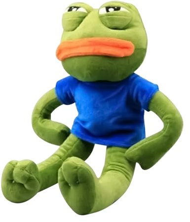 kaiop Plüschtier Pepe Der f-rosch, Weiches Anime-Kuscheltier Für Kleinkinder, Niedliche Sammlerpuppe, Kuschelweich, Robust, Ideal Zum Kuscheln Und Entspannen Für Kinder Und Erwachsene