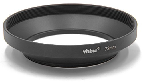 vhbw Dispositif Pare-Soleil, Anti-reflet Grand Angle Noir 72mm pour Objectif de Sigma 18-35 mm F1.8 DC HSM Art
