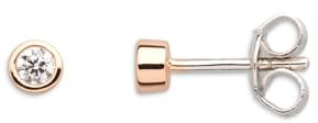 Xenox XS3514R Ohrstecker Silver Circle Rosé Zirkonia Ø 3,5 mm
