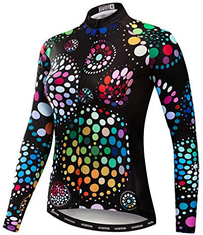 Radfahren Langarm Jersey Frauen Mountainbike Jersey Shirts Lange Rennrad Kleidung MTB Tops Sportbekleidung Schwarz Größe L