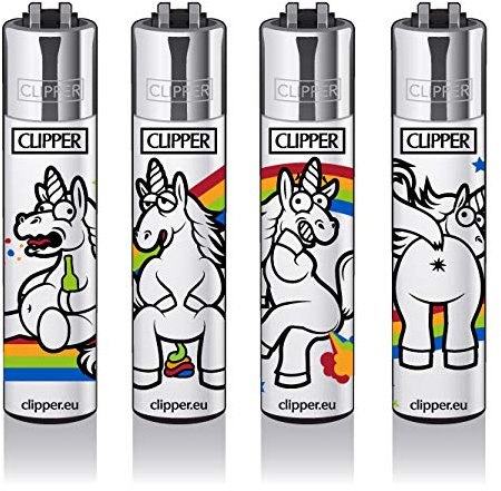 Clipper® Feuerzeuge - Einhörner #2-4er Set