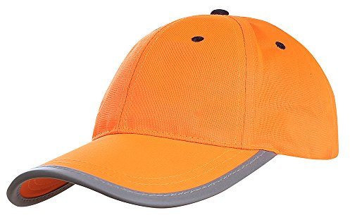 AYKRM Headwear Hi-Vis Cap - Reflektierende Sichtbarkeit Baseball Baseballmütze Reflektierende Cap, 59CM, Orange