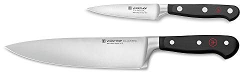 Wüsthof Classic 2-Piece Chef's Knife Set, Black, Silver