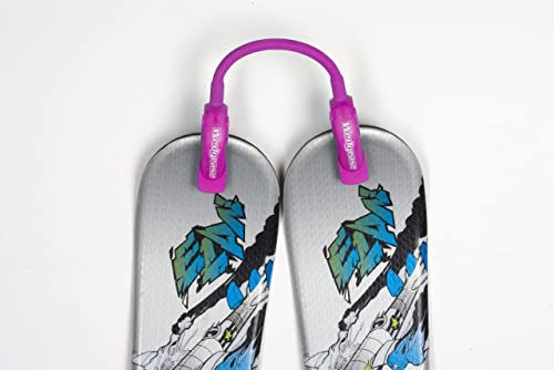 Launch Pad Wedgease Skispitzenverbinder – Lernen Sie Skifahren – lehrt Geschwindigkeitskontrolle, Macht einen Keil, einfaches Drehen – tragbar und langlebig – perfekt für Anfänger (Rosa)