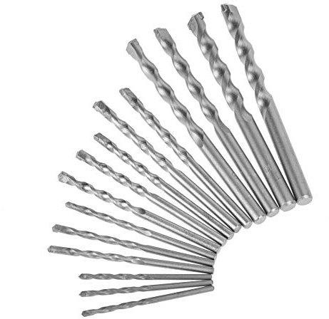 HSS Mikrobohrer-Set, 15 Stück, 3–10 mm, Hartmetallspitze, Steinbohrer für Beton, Ziegel, Fliesen