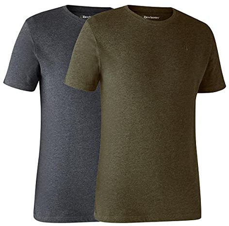 Basic 2-Pack-T-Shirt Abenteuer grün Melange