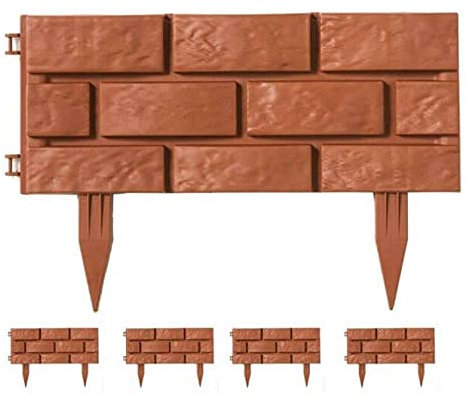 Bordures de Jardin Imitation Brique - Lot de 24