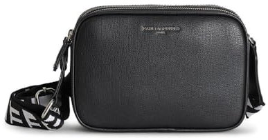 KARL LAGERFELD Damen Maybelle Crossbody Cross Body, Schwarz/Silber