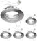 ledscom.de 5 Stück Decken-Einbaurahmen FERE Einbaurahmen chrom matt (LED/Halogen/MR16/50mm) inkl. GU5.3 Fassung
