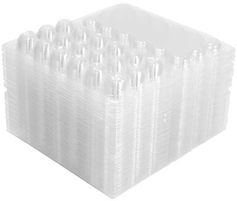 DOITOOL Cadones de Huevo de Codorniz de 50 Piezas 18 Cuadrículas Pequeña Caja de Almacenamiento de Huevos de Codorniz Mini Cartones de Huevo Recipiente de Almacenamiento de Huevos de