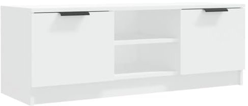 vidaXL TV Cabinet Living Room Furniture Sideboard TV Stand Unit Console Entertainment Centre Media Cabinet with Shelf White Engineered Wood
