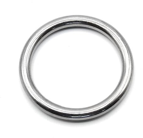 HEAVYTOOL Rundringe Edelstahl 35mm x 6mm (5 Stück) AISI 316 V4A geschweißt Rundring O Ring Edelstahlring Edelstahl Ring