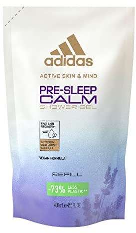 adidas Pre-Sleep Calm Shower Gel Refill with Lavender Essential Oil and Soothing Fragrance 400ml