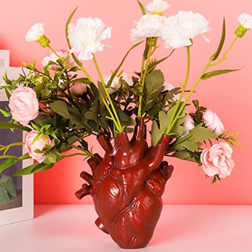 SARGE Harz Anatomie weiße Vase Herz Vase Blumenvase Skulptur herzförmige Blumenvase Home Decoration Art Design