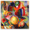 IKYE Sonia Delaunay-Terk Reproduktion berühmter Gemälde. berühmten Gemälden auf Leinwand, Wandkunstdruck. Wohnzimmer-Dekorbilder (Markt) 60 x 60 cm (23,6 x 23,6 Zoll) rahmenlos