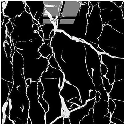Adesivi per piastrelle, 22 pezzi, effetto marmo, autoadesivi, 30 x 30 cm, in PET, rivestimento per pavimento, per cucina, bagno, camera da letto, soggiorno (nero jazz)