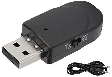 Tyenaza Receptor Transmisor Inalámbrico Bluetooth, 2 En 1 Manos Libres Llamada Estéreo Bluetooth AUX Adaptador para Teléfonos Móviles Televisores