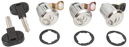 (Lot de 3) Serrure Barillet de Porte Avant Gauche ET Avant Droite ET Arrière Battante compatible avec BERLINGO et PARTNER de 1996 à 2008-4161H9 4162Q4 9170CW 9170CX