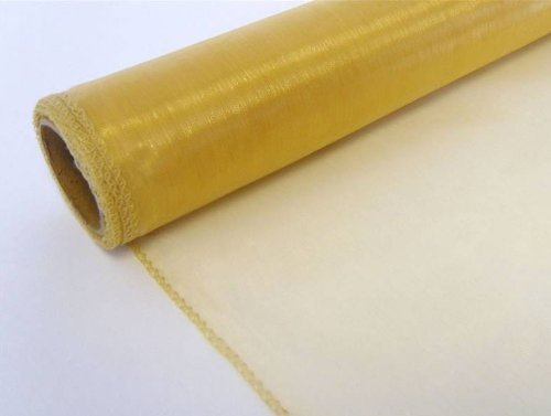 Tischläufer aus Organza-Stoff, durchsichtig, 40 cm breit, perfekt für Hochzeiten, Partys und DIY-Projekte (Gold, 2), 9 m
