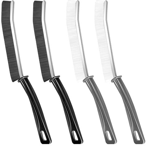 4Pcs Multifunction All-Around Household Cleaning Brushes - Radiator & Gap Cleaning Brush, Hard Bristle Crevice & Grout Brush