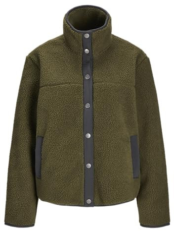 JJXX Jxnellie Teddy-Giacca Otw Pile, Foglia di Vite, M Donna