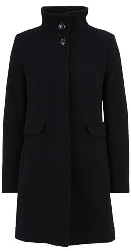 Gil Bret Damen Wollmantel mit Stehkragen 42, Jet Black