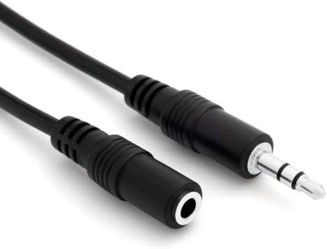 REY Cable Audio Mini Jack 3,5mm Macho a Hembra, 1M