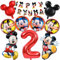 Mizijia 10 Stück Micke Mous Geburtstagsdeko 2 Jahre Junge Mädche, Geburtstags deko Set, Kindergeburtstag Luftballons Set, Micke Maus Geburtstag Party Deko Ballons Set für Kinder (2)
