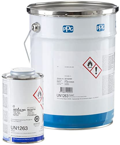 PPG Sigma Coatings Sigmadur 520 2K Marine Paint Polyurethane High Resistance, Universal, RAL colors for Boats, Yachts, Tiles, for Baths, Shower Trays (Orange (1037), 20 Liters (232m2))