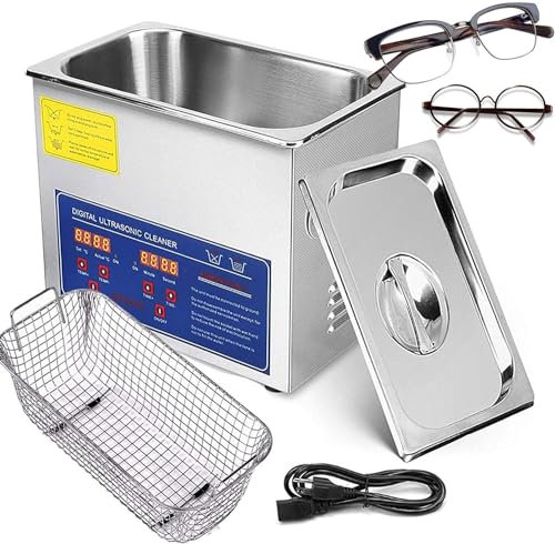 XDHVBES 3.2L Ultrasonic Cleaner Stainless Steel Ultrasonic Washing Machine,Jewellery Cleaner Machine Digital Ultrasonic Washer Sonic Cleaning Machine
