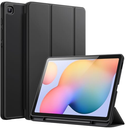 JETech Funda para Samsung Galaxy Tab S6 Lite 10,4 Pulgadas 2024/2022/2020 con Soporte para S Pen, Carcasa Slim Tableta con Respaldo TPU Suave, Auto-Sueño/Estela (Negro)