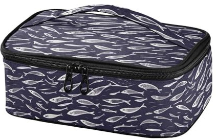 Mnsruu A Flock of Swimming Fish Lonchera para mujeres y hombres, lonchera térmica portátil para escuela, oficina, picnic, viajes