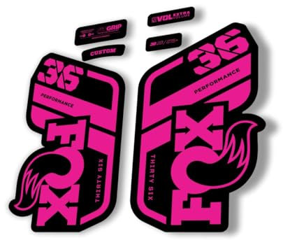 Gabel Ersatz Aufkleber kompatibel für Fox 36 2021 Performance Series Pink (glänzend)