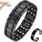 Cigmag Lymphdrainage Magnetarmband Herren Ultrastarke Magnete Edelstahl verstellbar mit Entnahmewerkzeug und Geschenkbox (Schwarz)