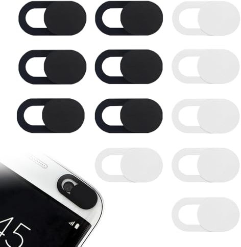 RXKFIGX 12 Pieces Webcam Covers Phone Camera Cover Laptop Camera Cover Slide Thin iPad iphone Camera Cover Blocker Slider Lens Cover Protector Protect Privacy Security Fits Desktop PC Tablet Pad