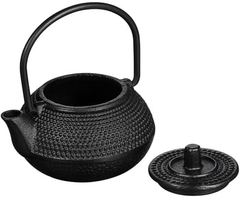 CRILSTYLEO 2pcs Ultra Small Cast Iron Teapot Vintage Miniature Kettle Decoration for Home for Loose Leaf Tea and Herbal Charming Design